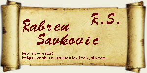 Rabren Savković vizit kartica